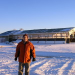 Ted Gribble at Ranta Farm in Finland during Construction