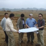 Ted and Su Hao reviewing earthworks