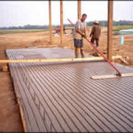 Construction of the feed lane.